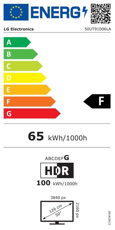 Etiqueta de Eficiencia Energética - 50UT91006LA