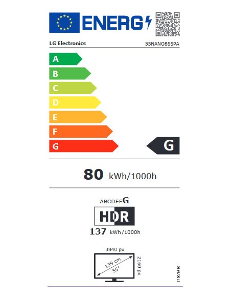 TV LED - LG 55NANO866PA, 55 pulgadas,...