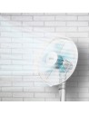 Ventilador Pie  - Cecotec EnergySilence 530 Connected, 5 Aspas de 12" (30cm) de Diámetro, 3 Velocidades, Mando a Distancia, 50W