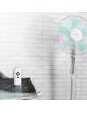 Ventilador Pie  - Cecotec EnergySilence 530 Connected, 5 Aspas de 12" (30cm) de Diámetro, 3 Velocidades, Mando a Distancia, 50W