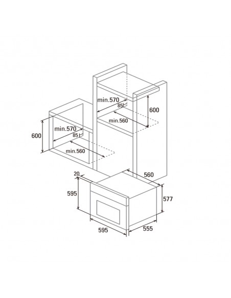 Horno Multifunción -  Cata PR 6011...
