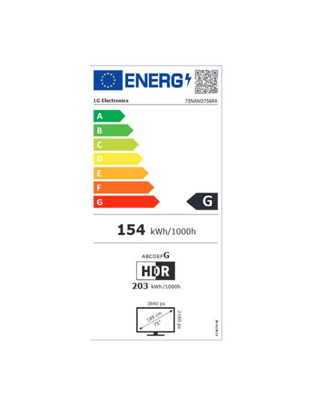 TV LED - LG  75NANO756PA, 75...