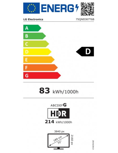 TV LED - LG 75QNED87T6B, 75", 4K UHD,...