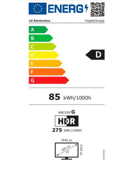 TV Mini LED - LG 75QNED916QE, 75...