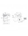 Placa con Extractor Integrado -Cata AS600, 4 Zonas, 60 cm, Flex, Negro