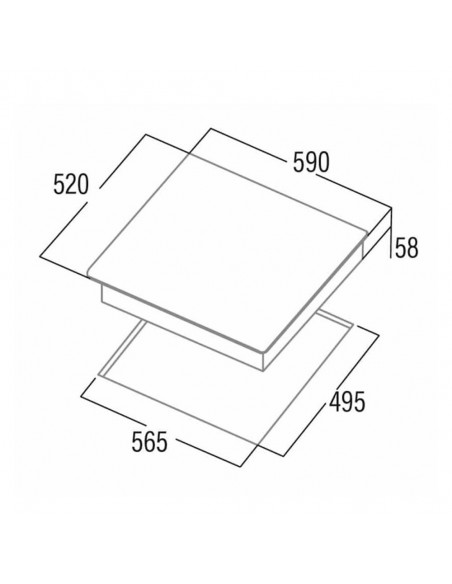 Placa Inducción - Cata IB 6403 BK, 3...