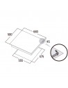 Placa Gas - Cata LGI 7041 X/A, Cinco Fuegos, 68 cm, Gas Natural, Inyectores Butano, Inox
