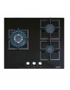 Placa Gas - Cata SCI 6021BK Cristal Negro, 3 zonas