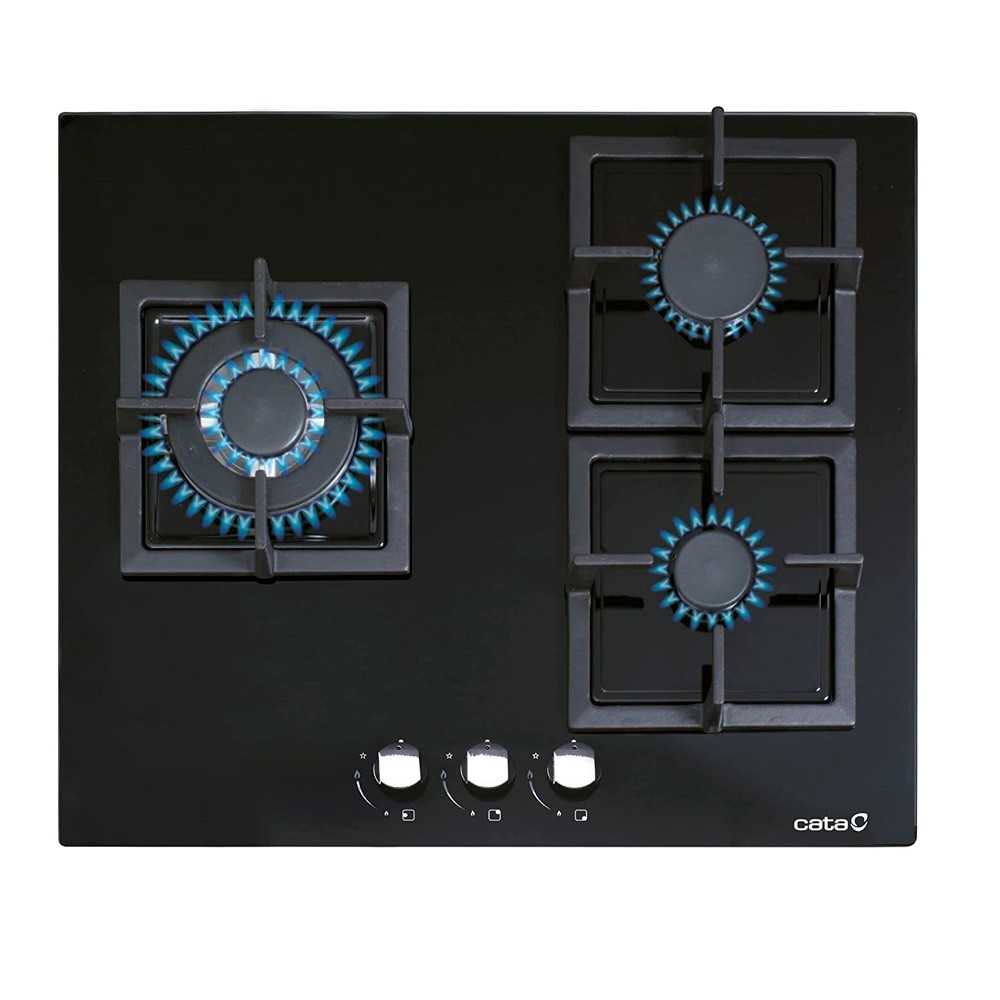 Cata – Placa gas Cata 3 quemadores – SCI 6021 BK.