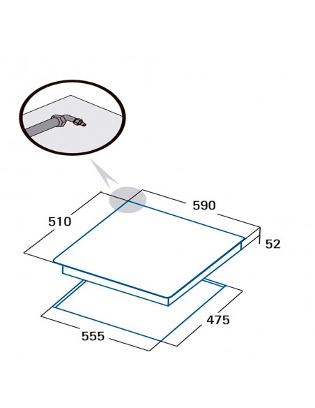 Placa Gas - Cata SCI 6021BK Cristal...