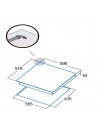 Placa Gas - Cata SCI 6021BK Cristal Negro, 3 zonas