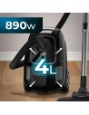 Aspirador con Bolsa -  Cecotec Conga Powerbag 4000 XL, Potencia 890W, Bolsa de 4 litros