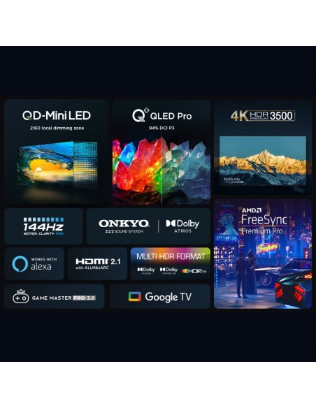 TV MiniLed - TCL 85C855, 85", 4K,...