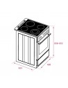 Cocina Vitrocerámica - Teka FS5024VEWH Vitro, Blanco