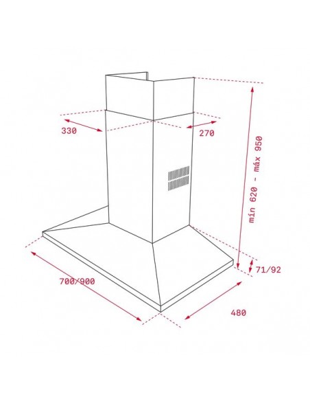 Campana Decorativa - Teka DSS985, 90...