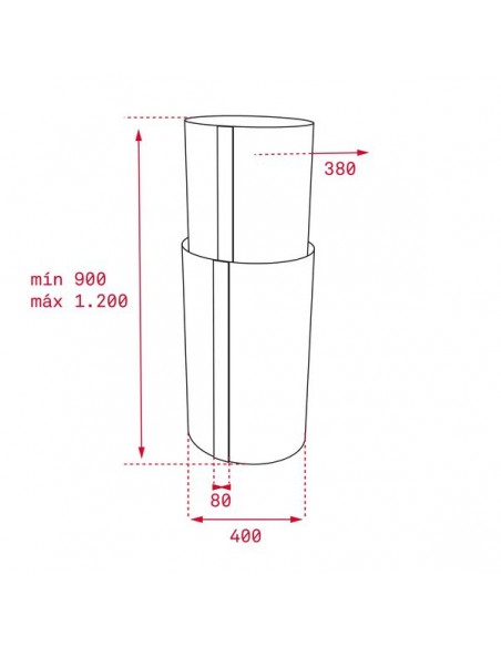 Campana Isla - Teka CC 485, Inox40cm