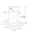 Campana Isla - Teka DG3ISLA985, 90 cm, Inox