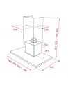 Campana Decorativa - Teka DLH986T, Inox+Negro, 90 cm