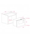 Microondas Integrable - Teka ML825TFL, Inox+Negro