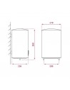 Termo - Teka EWH50DSLIM, 47 litros, Slim, Vertical/Horizontal, Blanco