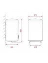 Termo Eléctrico - Teka EWH 80 D, 80 litros, Vertical/Horizontal, Slim, Blanco