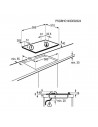 Placa Gas - Electrolux KGS6436SX, Cuatro Fuegos, 60 cm, Gas Natural, Inyectores Butano