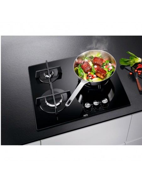 Placa Gas - AEG HKB63320NB, Tres...