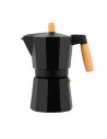 Cafetera  Italiana - Bra Market, 12 Tazas, 610 ml, Madera de haya natural