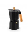 Cafetera  Italiana - Bra Market, 12 Tazas, 610 ml, Madera de haya natural
