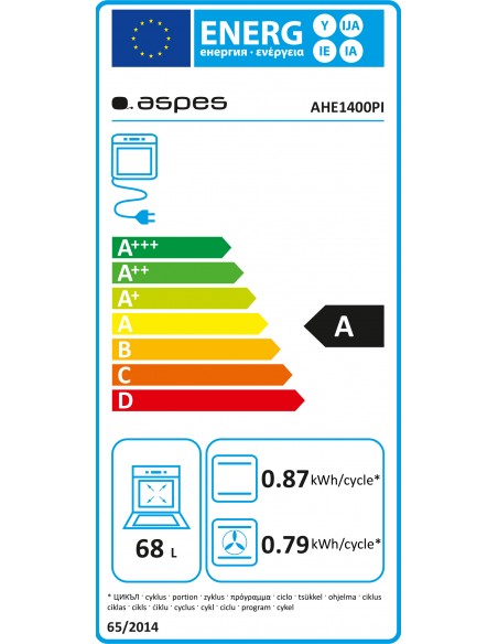 Horno Multifunción - Aspes AHE1400PI,...