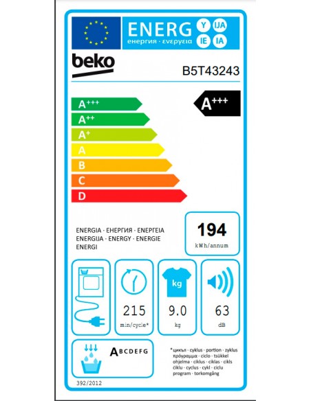 Secadora Condensación - Beko...