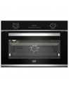 Horno Multifunción - Beko BBCM13300XC, 45,5 cm, SteamShine, Aeroperfect, Cristal Negro