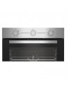 Horno y Vitrocerámica - Beko BBSE12120XD, Inox, 3 zonas de cocción