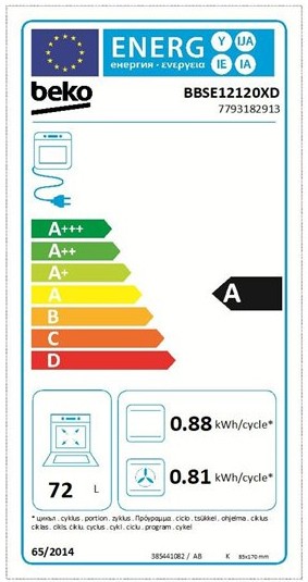 Etiqueta de Eficiencia Energética - BBSE12120XD