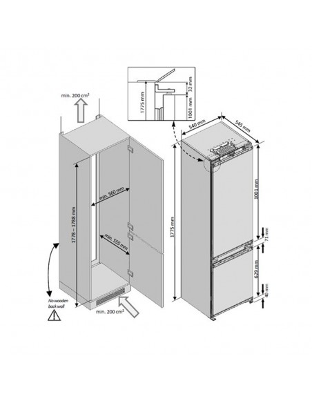 Combi Integrable - Beko BCNA275E4SN,...
