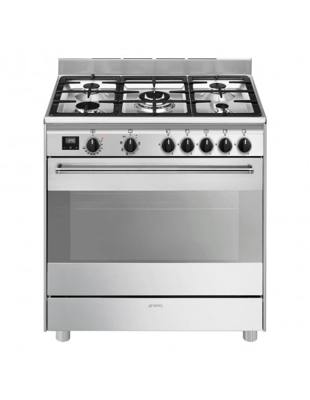 Cocina Gas - Smeg BG91X2, 90 cm, 5...