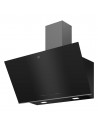 Campana Decorativa - Beko BHCA96641BBHS, 90cm, 58 dB, 441 m³/h, Cristal Negro