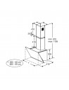 Campana Decorativa - Beko BHCA96641BBHS, 90cm, 58 dB, 441 m³/h, Cristal Negro