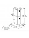 Campana Decorativa -Beko BHCB61622BXH, 60cm, 68 dB, Inox