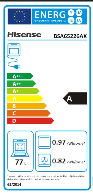 Etiqueta de Eficiencia Energética - BSA65226AX