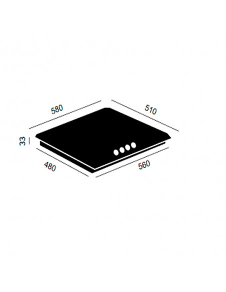 Placa Gas - Vitrokitchen CG630NB,...