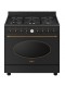 Cocina  Gas y Eléctrica - Smeg CO96GMA9, Seis Fuegos, Antracita, 90 cm, Gas Natural