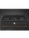 Cocina  Gas y Eléctrica - Smeg CO96GMA9, Seis Fuegos, Antracita, 90 cm, Gas Natural