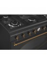 Cocina  Gas y Eléctrica - Smeg CO96GMA9, Seis Fuegos, Antracita, 90 cm, Gas Natural