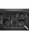 Cocina  Gas y Eléctrica - Smeg CO96GMA9, Seis Fuegos, Antracita, 90 cm, Gas Natural