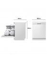 Lavavajillas Libre Instalación - LG DF242FW, 14 servicios, 46 dB, 60 cm, NFC, Blanco