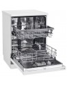 Lavavajillas Libre Instalación - LG DF242FW, 14 servicios, 46 dB, 60 cm, NFC, Blanco