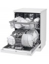 Lavavajillas Libre Instalación - LG DF242FW, 14 servicios, 46 dB, 60 cm, NFC, Blanco