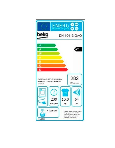 Secadora Condensación - Beko DH 10413...