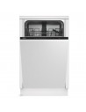 Lavavajillas Integrable - Beko DIS35023, 10 servicios, 49dB, 45 cm, Eficiencia E